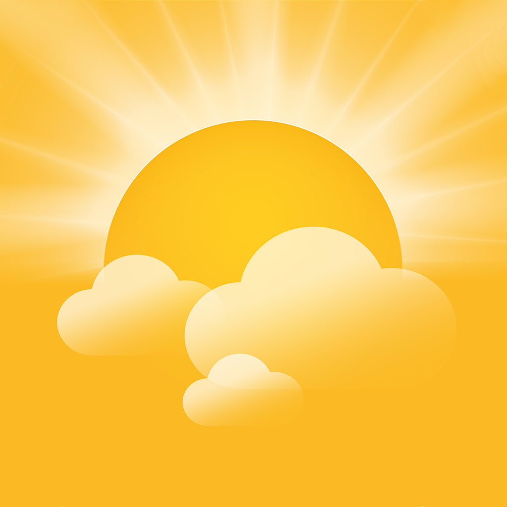 Old wetter.com app icon — flat raster sun and clouds
