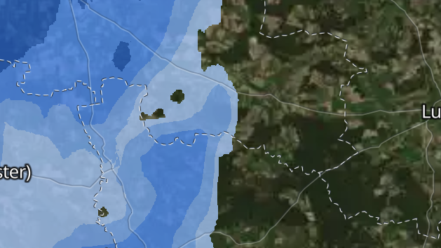 New radar map rendering — crisp, well-defined precipitation with clear edges